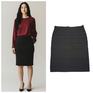 Thalian Pencil Skirt Womens Size 12 Business Office Black Capsule Wardrobe